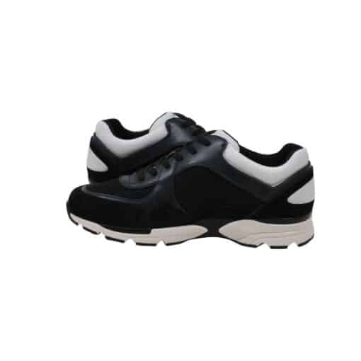 CHANEL Navy Black Short Sprint CC Logo Runner Sneakers (Size 40) - Image 4