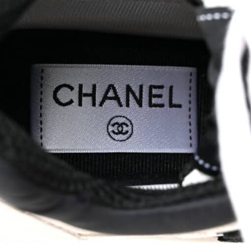 CHANEL Navy Black Short Sprint CC Logo Runner Sneakers (Size 40) - Image 8