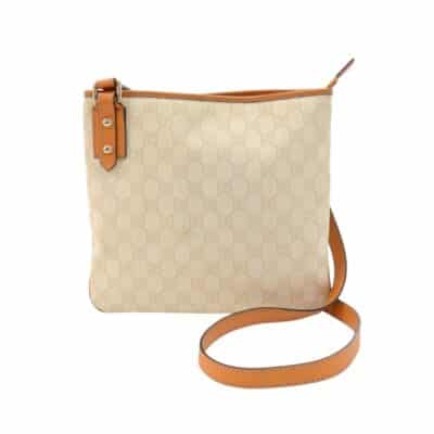 GUCCI GG Monogram Canvas Beige Crossbody Bag