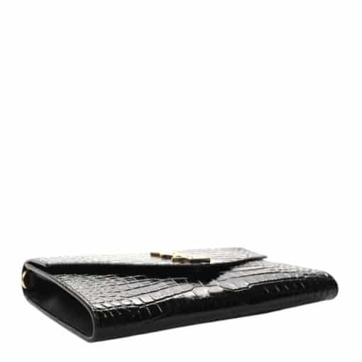 SAINT LAURENT Calfskin Monogram Cassandre Flap Pouch in Black - Image 6