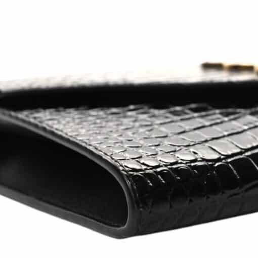 SAINT LAURENT Calfskin Monogram Cassandre Flap Pouch in Black - Image 7