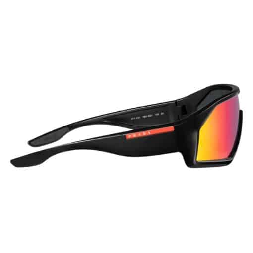 PRADA Acetate Linea Rossa Impavid Black Sport Sunglasses - Image 7