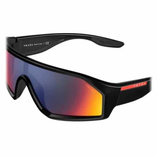 PRADA Acetate Linea Rossa Impavid Black Sport Sunglasses - Image 8