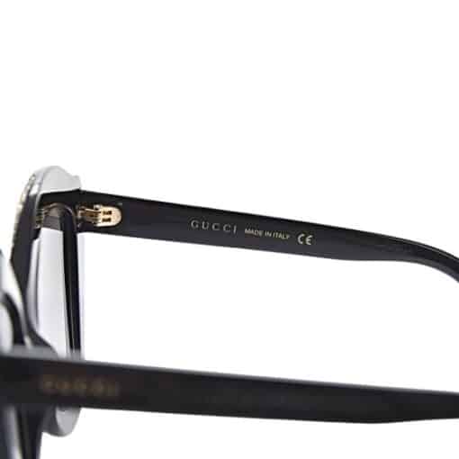 GUCCI Crystal Cat Eye Ladies Sunglasses Black - Image 4