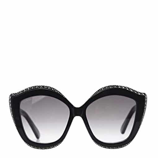 GUCCI Crystal Cat Eye Ladies Sunglasses Black - Image 5