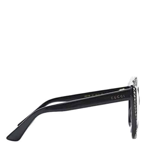 GUCCI Crystal Cat Eye Ladies Sunglasses Black - Image 8