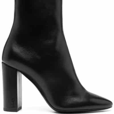 Saint Laurent Black Lou Ankle Boots (Size 38)