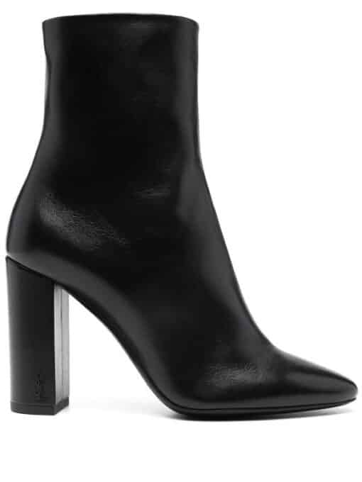 Saint Laurent Black Lou Ankle Boots (Size 38)