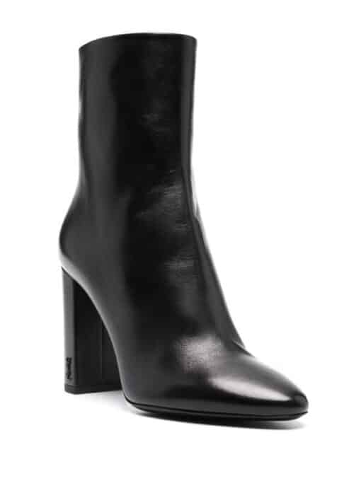 Saint Laurent Black Lou Ankle Boots (Size 38) - Image 6
