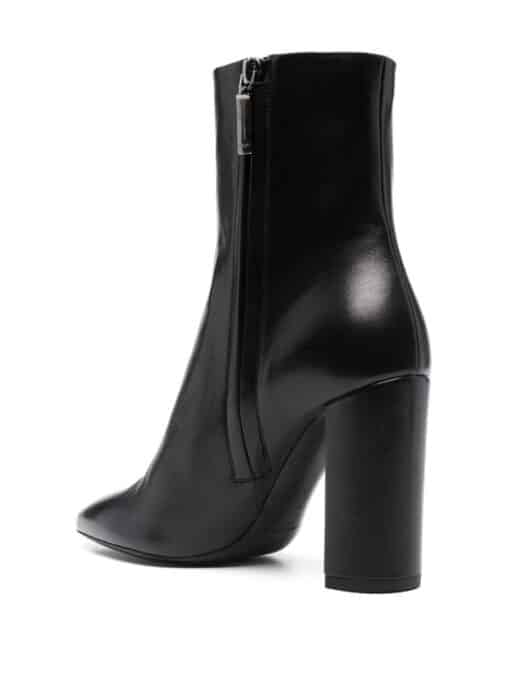 Saint Laurent Black Lou Ankle Boots (Size 38) - Image 5