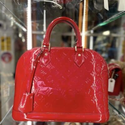 Louis Vuitton Vernis Leather Alma PM Pomme D'Amour Handbag