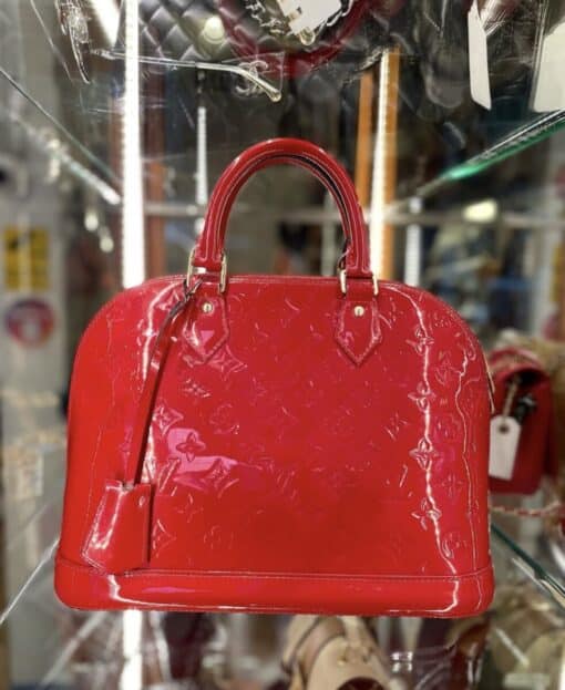 Louis Vuitton Vernis Leather Alma PM Pomme D'Amour Handbag