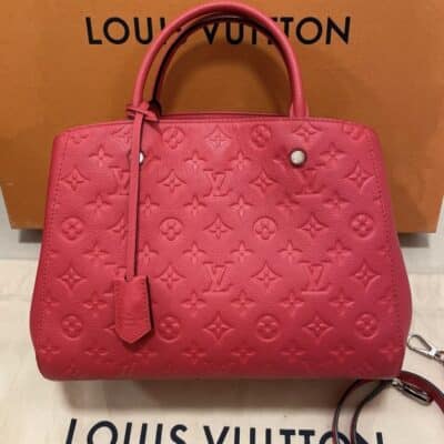 Louis Vuitton Empreinte Montaigne MM Poppy Shoulder Bag