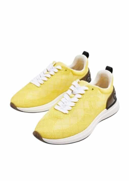 CHANEL Embroidery Mesh Yellow Low Top Sneakers (Size 36) - Image 7