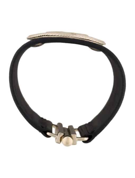 Chanel Leather CC Cuff Bracelet in dark Brown - Image 3