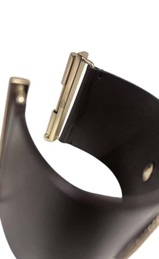 Chanel Leather CC Cuff Bracelet in dark Brown - Image 6