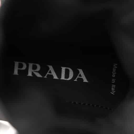PRADA Spazzolato Rois Nylon Metal Triangle Logo Monolith Pouch Pocket 55mm Boots in Black (Size 39) - Image 5