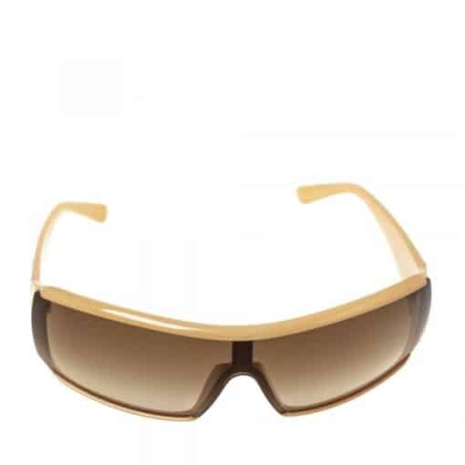 Chanel Beige/Brown Gradient Shield Ladies Sunglasses. - Image 3