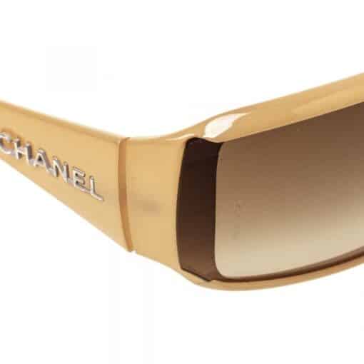 Chanel Beige/Brown Gradient Shield Ladies Sunglasses. - Image 5