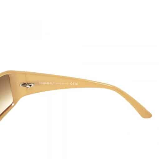 Chanel Beige/Brown Gradient Shield Ladies Sunglasses. - Image 6