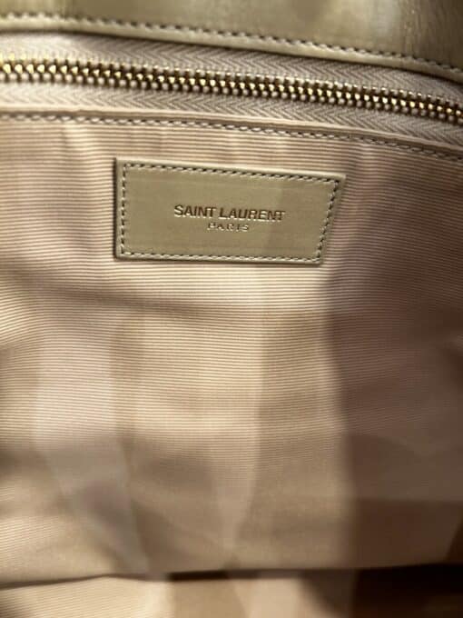 SAINT LAURENT Lambskin Matelasse Chevron Tote Bag - Image 12