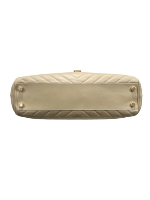 SAINT LAURENT Lambskin Matelasse Chevron Tote Bag - Image 11