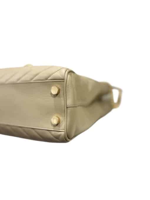 SAINT LAURENT Lambskin Matelasse Chevron Tote Bag - Image 9