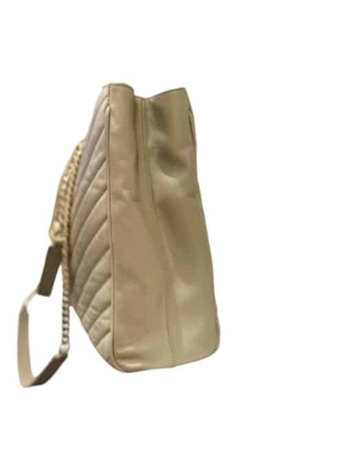 SAINT LAURENT Lambskin Matelasse Chevron Tote Bag - Image 4