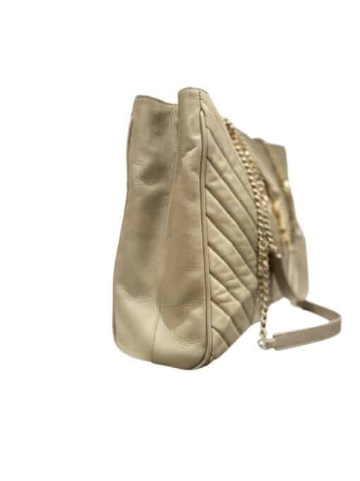 SAINT LAURENT Lambskin Matelasse Chevron Tote Bag - Image 5