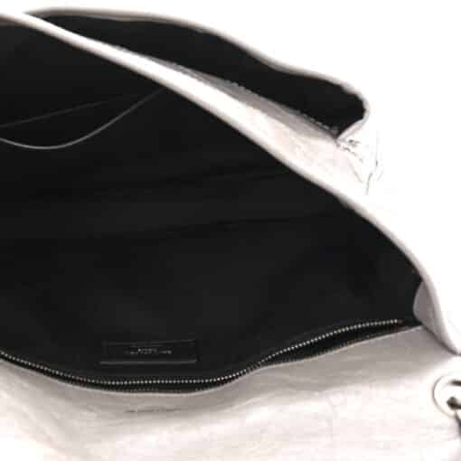 SAINT LAURENT Calfskin Matelasse Monogram Large Niki Chain Satchel in Gray Shoulder/ Crossbody Bag - Image 6