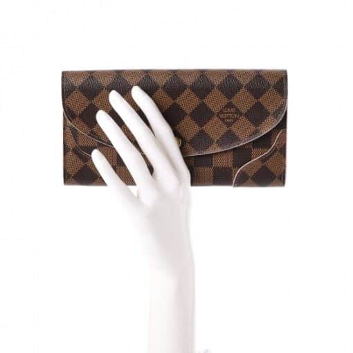 Louis Vuitton Damier Ebene Caissa Wallet Rose Ballerine. - Image 6