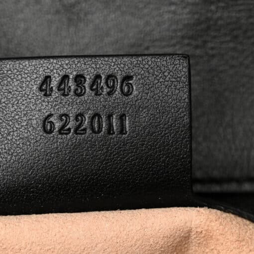 GUCCI Calfskin Matelasse Medium GG Marmont Shoulder Crossbody Bag Black - Image 4