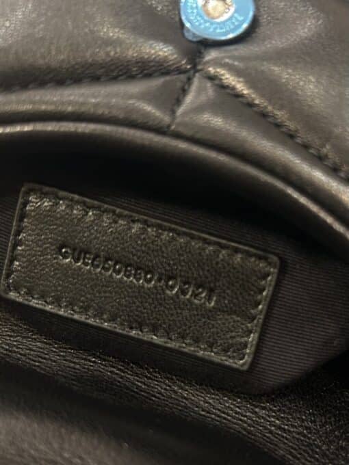 SAINT LAURENT Lambskin Monogram Loulou Puffer Pouch Clutch in Black - Image 6