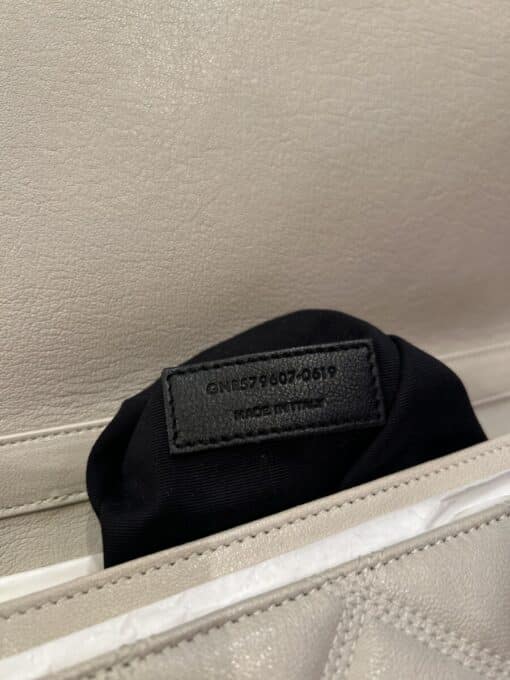 SAINT LAURENT Lambskin Quilted leather Becky Chain Bag Crema Soft. - Image 16