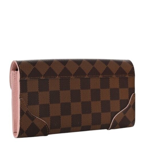 Louis Vuitton Damier Ebene Caissa Wallet Rose Ballerine. - Image 5