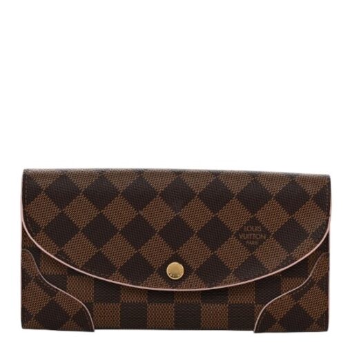 Louis Vuitton Damier Ebene Caissa Wallet Rose Ballerine. - Image 3