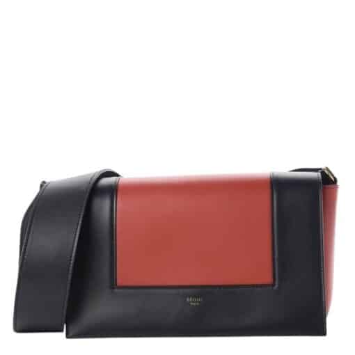 CELINE Smooth Calfskin Medium Frame Shoulder Bag Dark Navy Claycourt - Image 7