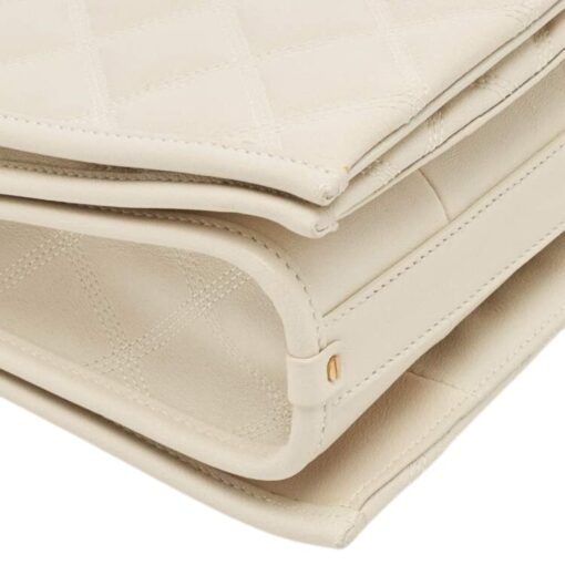 SAINT LAURENT Lambskin Quilted leather Becky Chain Bag Crema Soft. - Image 11