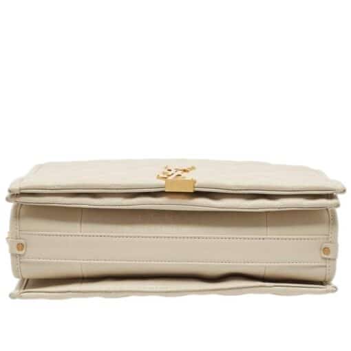SAINT LAURENT Lambskin Quilted leather Becky Chain Bag Crema Soft. - Image 9