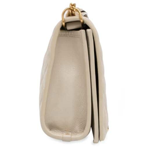 SAINT LAURENT Lambskin Quilted leather Becky Chain Bag Crema Soft. - Image 6