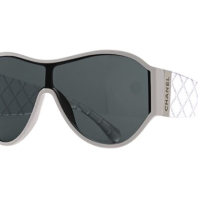 CHANEL Acetate Quilted Sunglasses White.