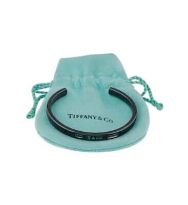TIFFANY & CO. Titanium 1837 Narrow Cuff Bracelet.