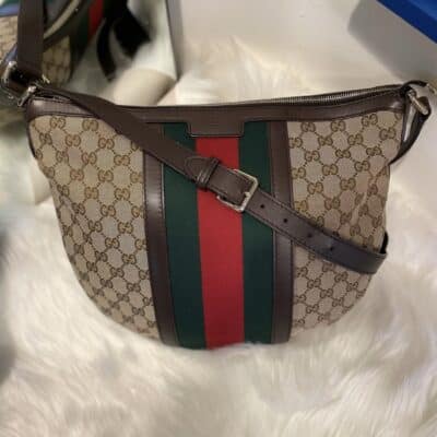 Gucci Saddle Messenger Medium GG Supreme Bag
