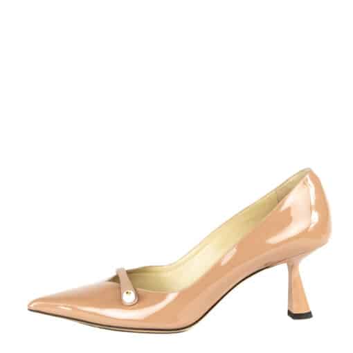 Jimmy Choo Beige Patent Rosalia 65 Pumps (Size 38) - Image 3