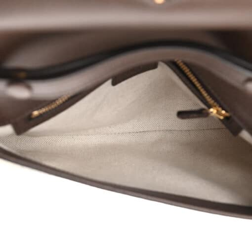 GUCCI GG Supreme Monogram Textured Dollar Calfskin Blondie Chain Shoulder Flap Bag Beige Ebony. - Image 7