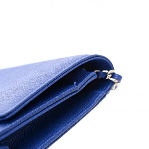 CHANEL Caviar Leather Wallet on Chain WOC Blue. - Image 2