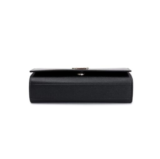 SAINT LAURENT Grain De Poudre Small Classic Monogram Kate Satchel Black - Image 6