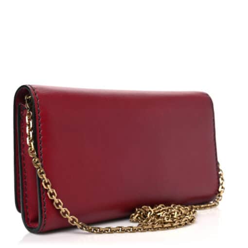 CHRISTIAN DIOR Leather Wallet on Chain J'adior Croisiere Red - Image 6