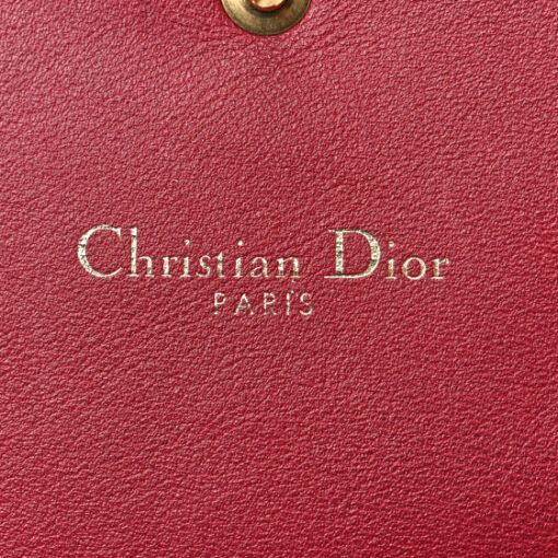 CHRISTIAN DIOR Leather Wallet on Chain J'adior Croisiere Red - Image 3