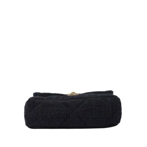 CHANEL Tweed Quilted Medium Chanel 19 Flap Navy Blue Black - Image 9